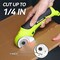 Cordless Electric Scissors, 4.2V Cardboard Cutter Tool for Cardboard Carpet Leather Packages Plastic with Rechargeable Battery Green
